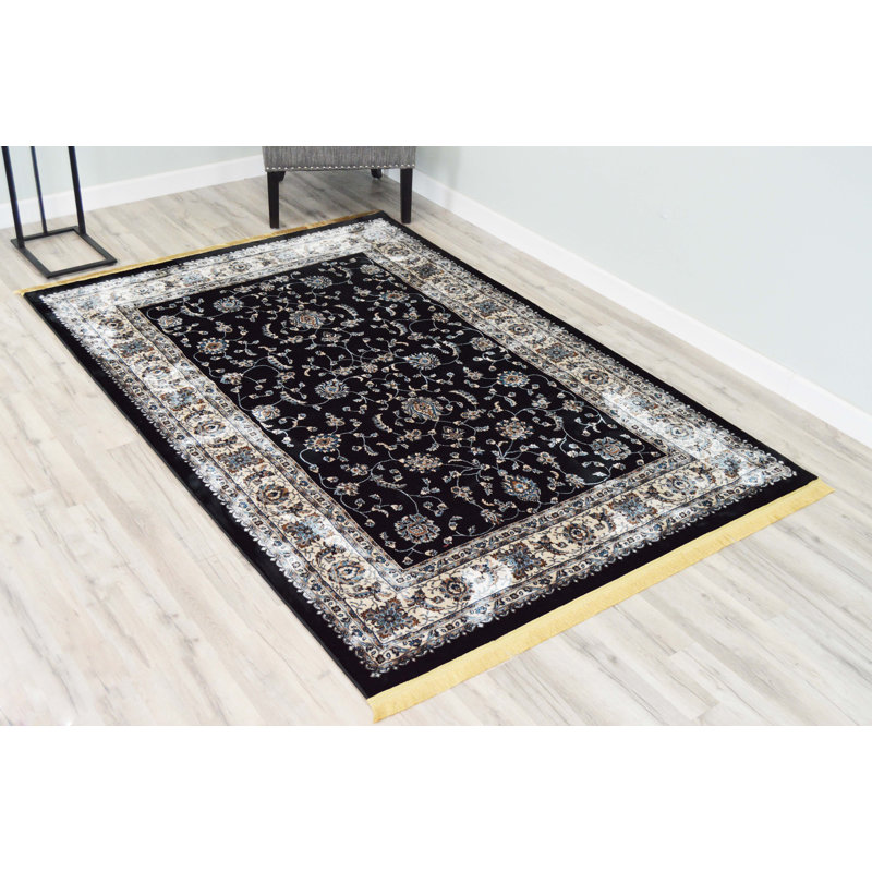 Astoria Grand Oriental Black Area Rug Wayfair Astoria Grand Oriental Black Area Rug