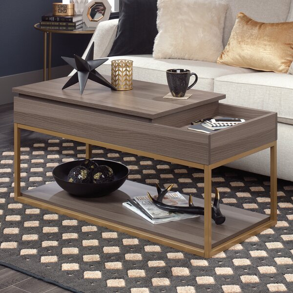 Broadridge Coffee Table With Tray Top And Storage By Willa Arlo Interiors