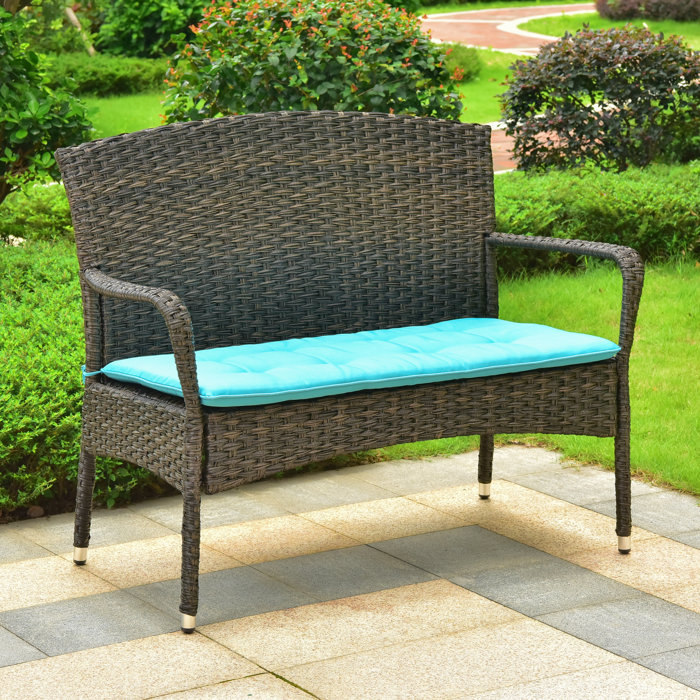 Winston Porter Konen Resin Wicker Park Bench Reviews Wayfair Ca