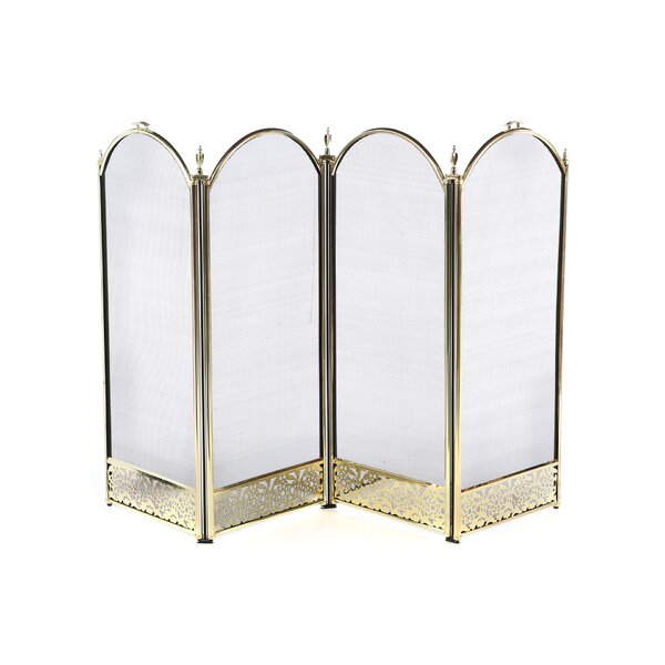 4 Panel Brass Fireplace Screen By Uniflame