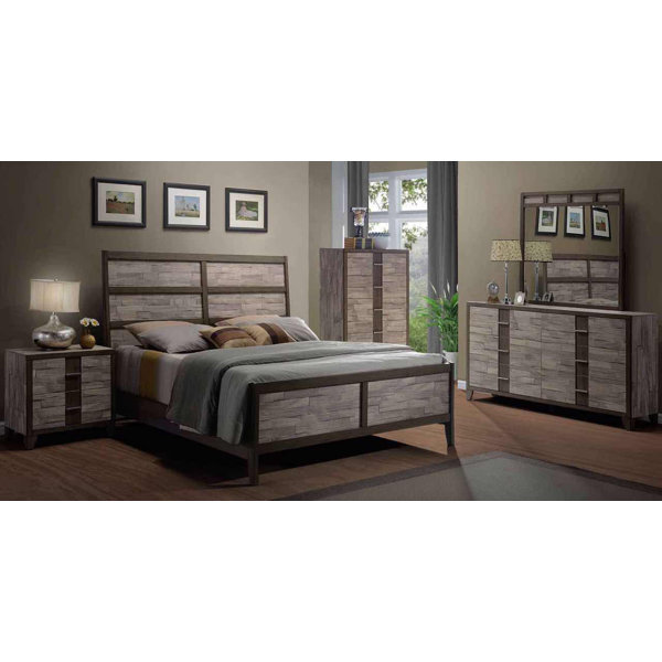 Rodrigues Melamine Sleigh Configurable Bedroom Set