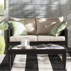 Dragoon 2 Piece Rattan Sofa Set with Cushions