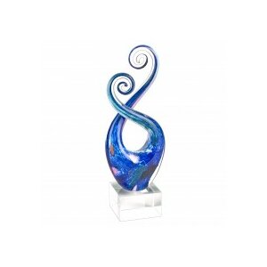Monet Murano Glass Swirl Centerpiece Sculpture