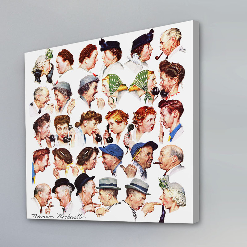 Marmont Hill Chain Of Gossip By Norman Rockwell Painting Print