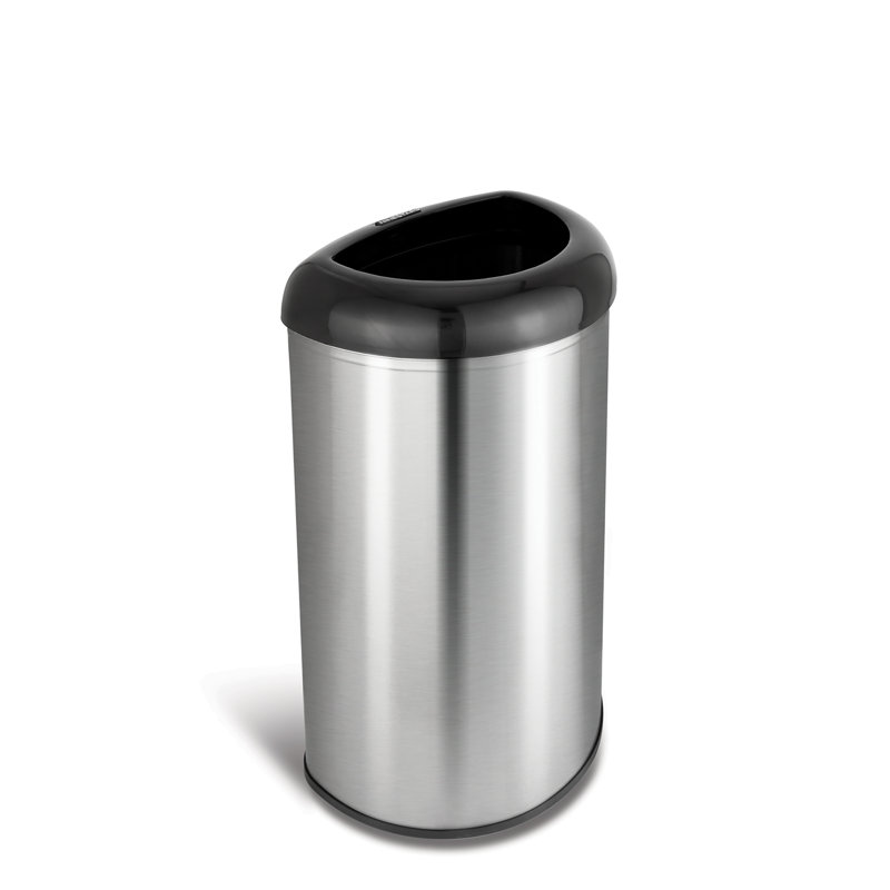 Nine Stars Stainless Steel 13 2 Gallon Open Top Trash Can Reviews Wayfair