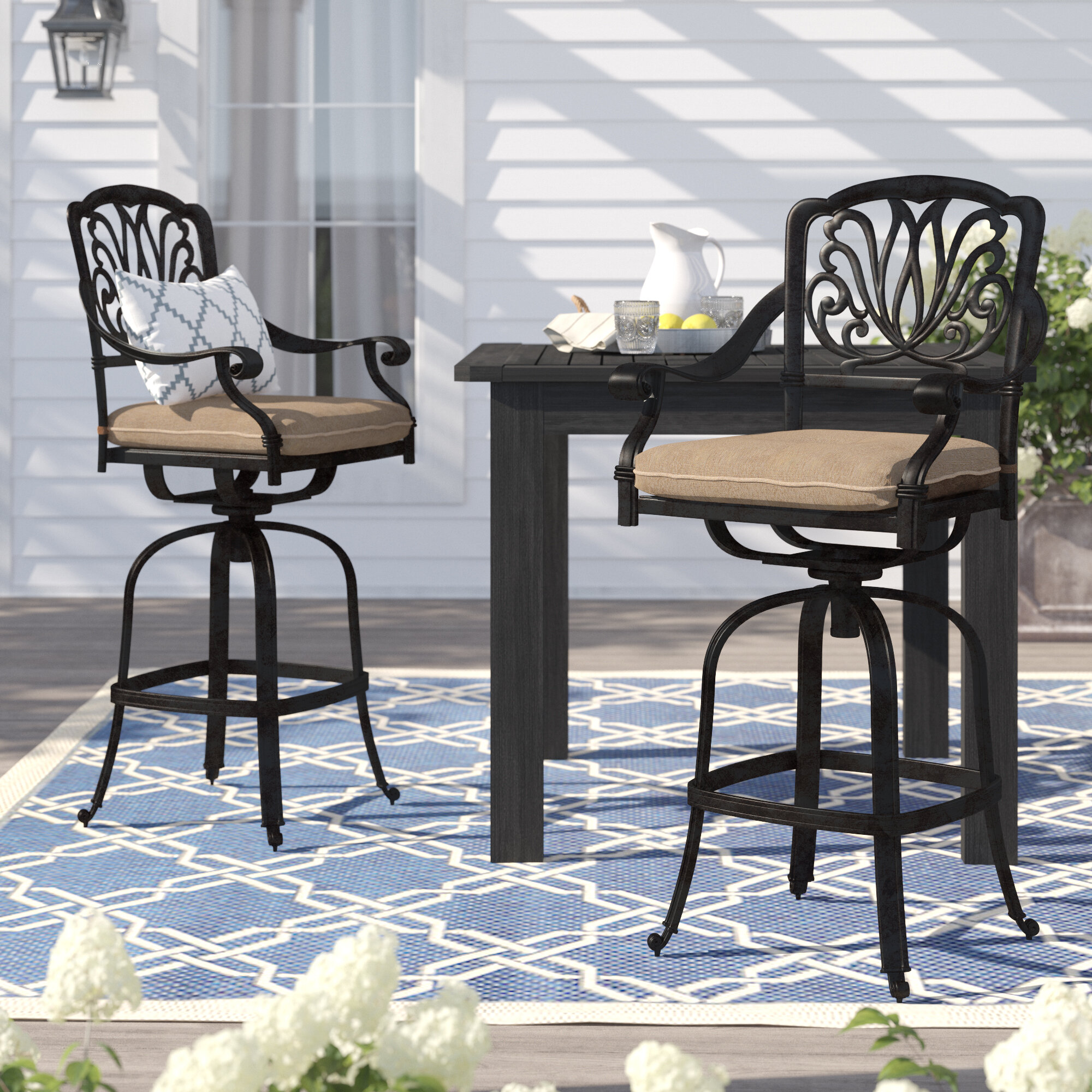 Kennedy Side Chair Patio Bar Stools Youll Love In 2021 Wayfair