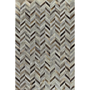 Tuscon Cow Hide Grey Area Rug