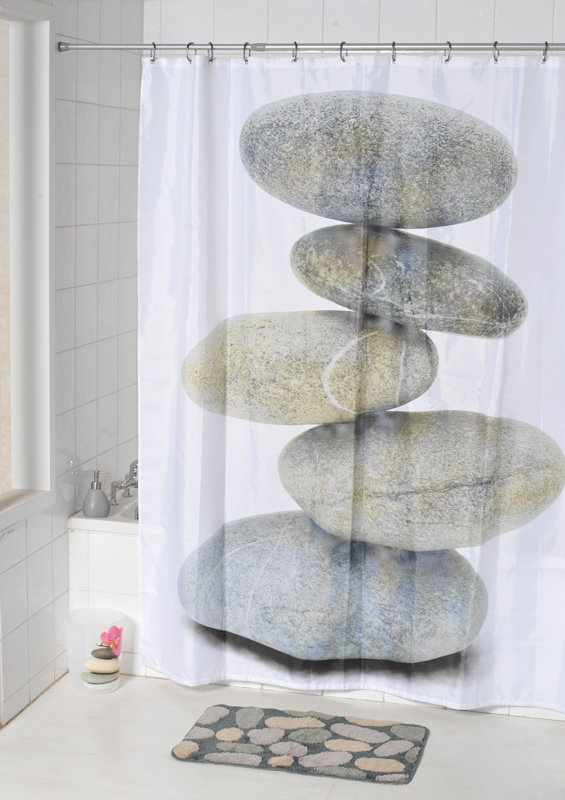 Evideco Spa Printed Shower Curtain & Reviews Wayfair