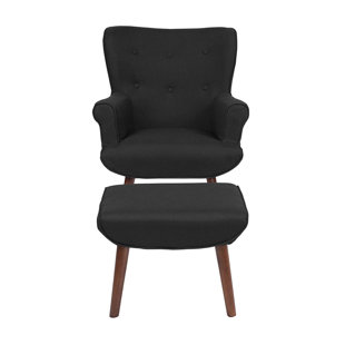 Black Wingback Accent Chairs You Ll Love Wayfair Quickview