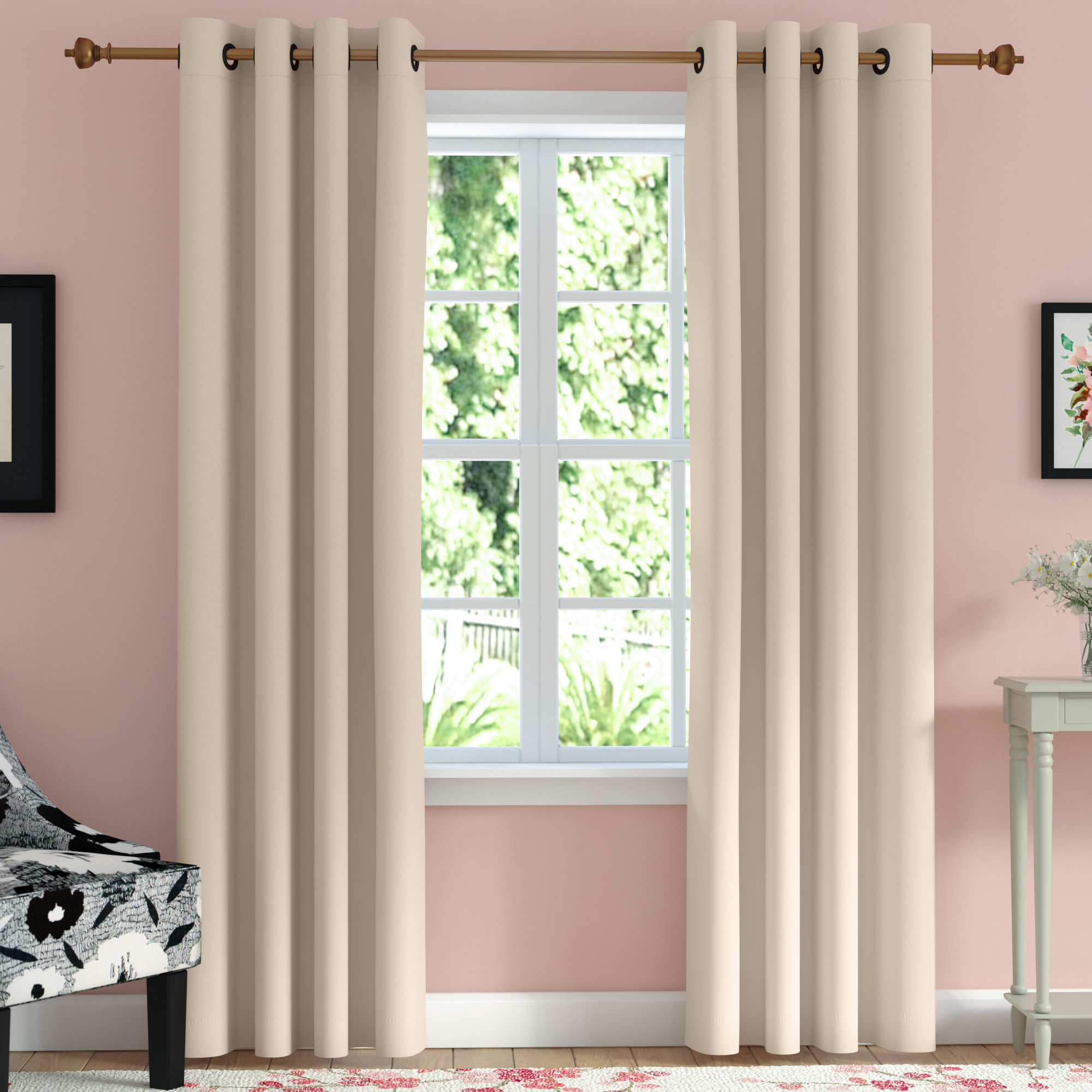 Andover Mills Caples Solid Blackout Thermal Grommet Curtain Panels Andover Mills Caples Solid Blackout Thermal Grommet Curtain Panels Reviews Wayfair
