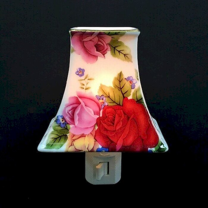 MDR Assorted Roses On A Lampshade Shaped Night Light