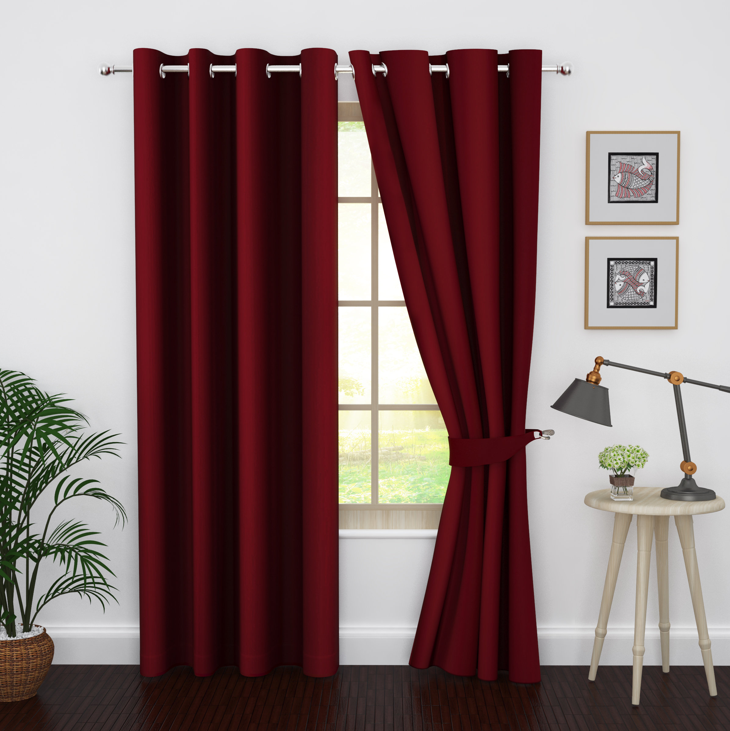 Charlton Home Kaylee Solid Blackout Thermal Grommet Curtain Panels