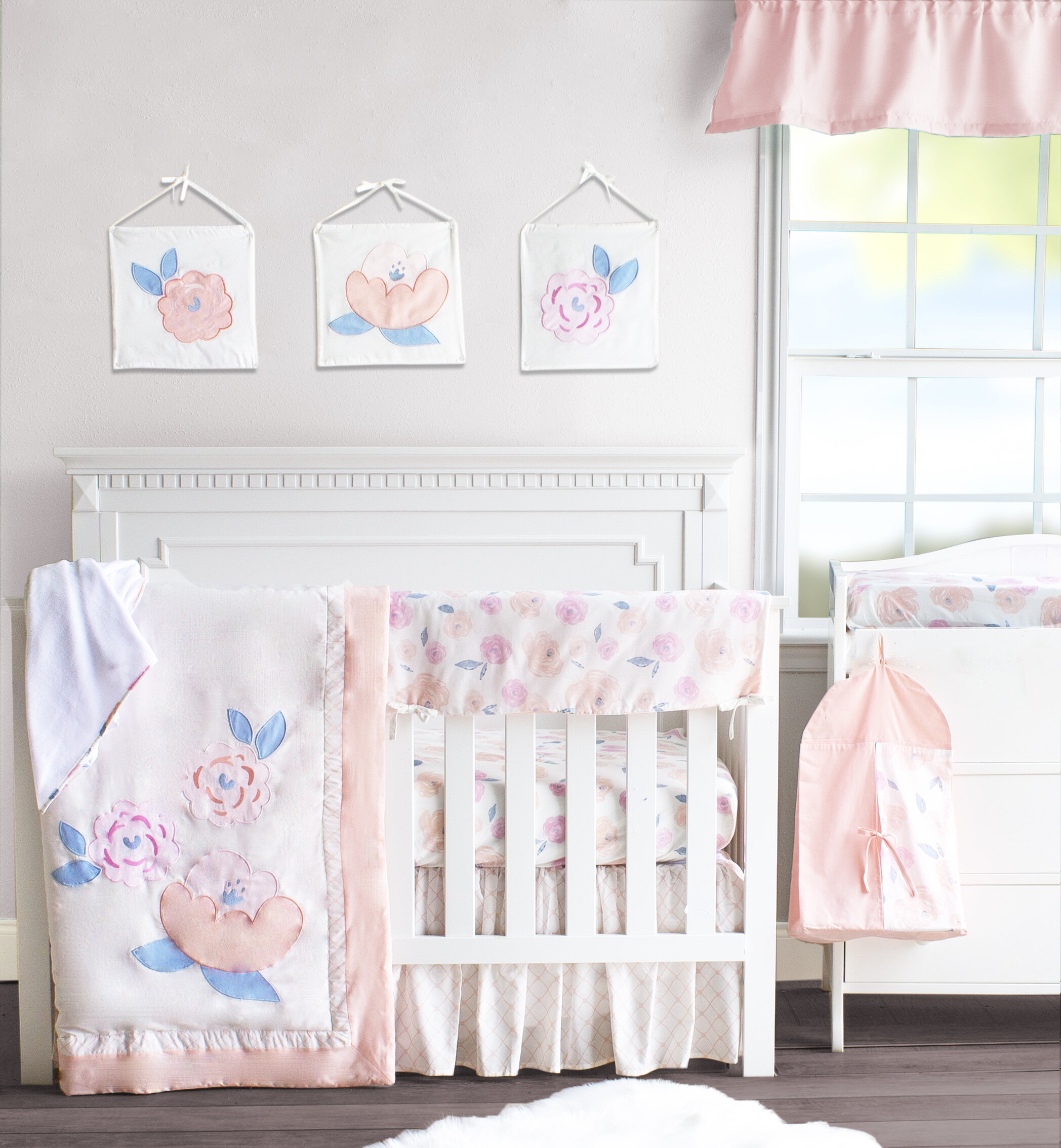 pale pink crib sheet