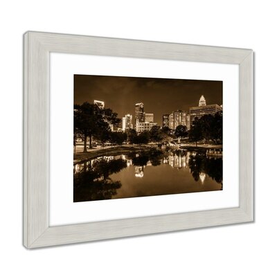 'The Charlotte Skyline Seen at Marshall Park, in Charlotte, North Carolina' Photographic Print in Sepia Ebern Designs Size: 34
