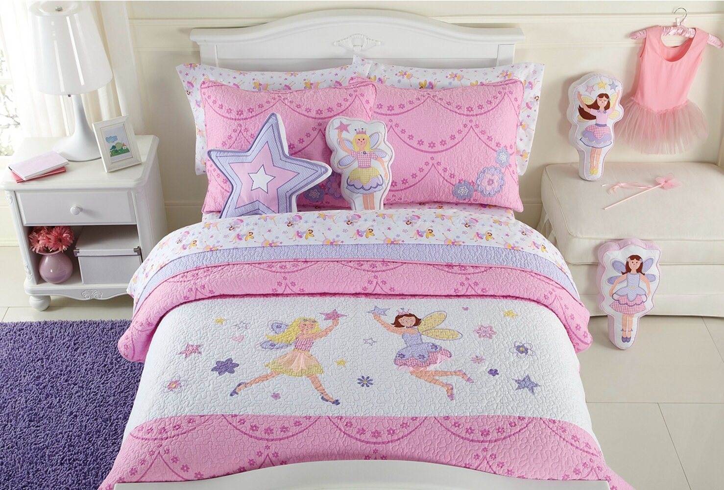 Harriet Bee Smithton Sugar Plum Fairies Cotton Reversible Quilt