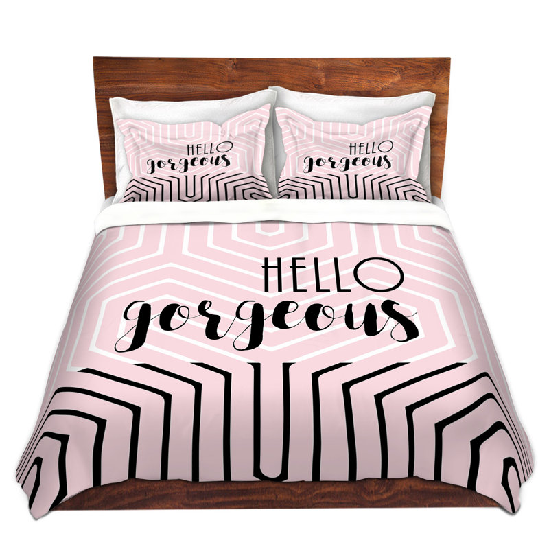 Mercer41 Mizpah Zara Martina Hello Gorgeous Geo Pattern Pink