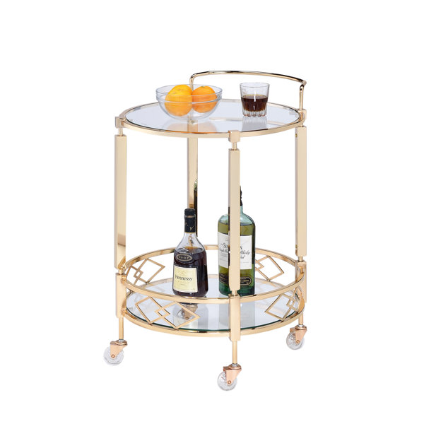 Rolling Glass Bar Cart By Design Guild 2019 Online