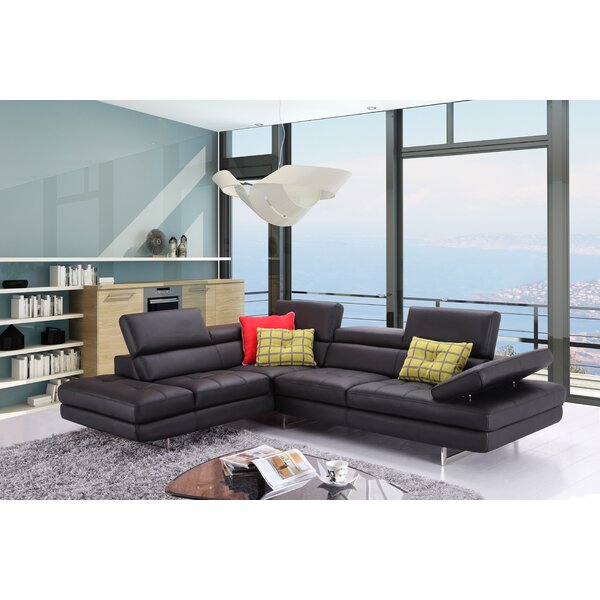 Hugo Leather Sectional By Wade Logan