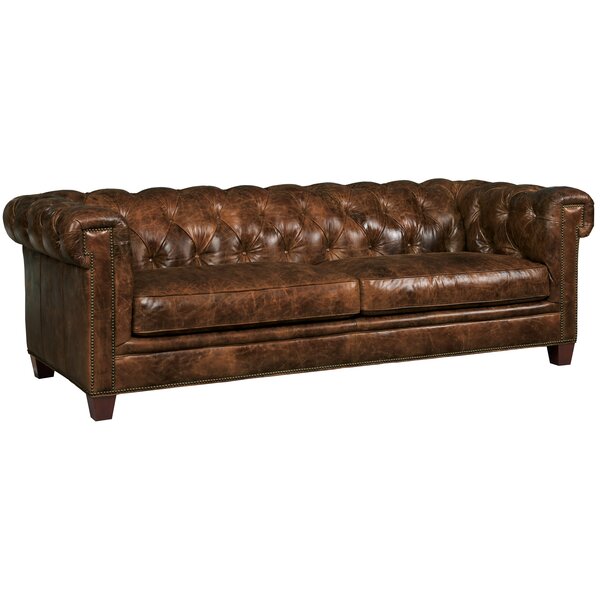 Stationary Leather Chesterfield Sofa by Hooker Furniture