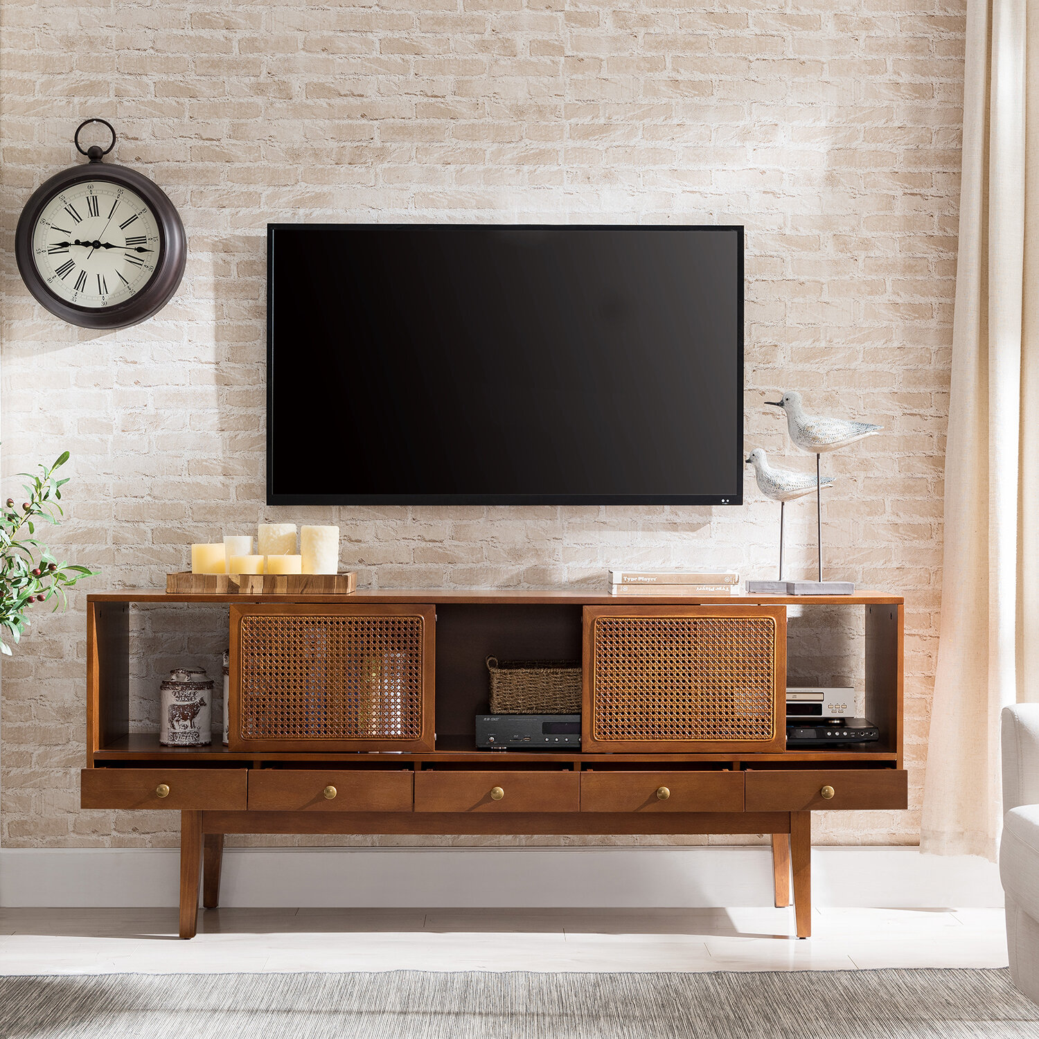 George Oliver Dwight Cabinet Enclosed Storage Tv Stand For ...