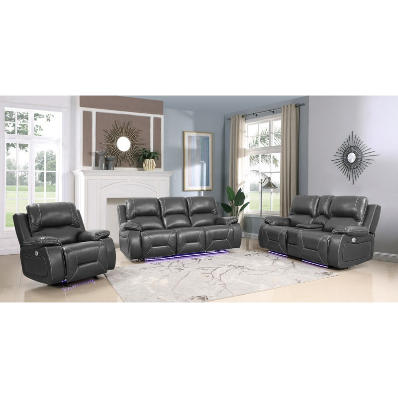 Red Barrel Studio Parkhur 3 Piece Reclining Pillow Top Arms Sofa