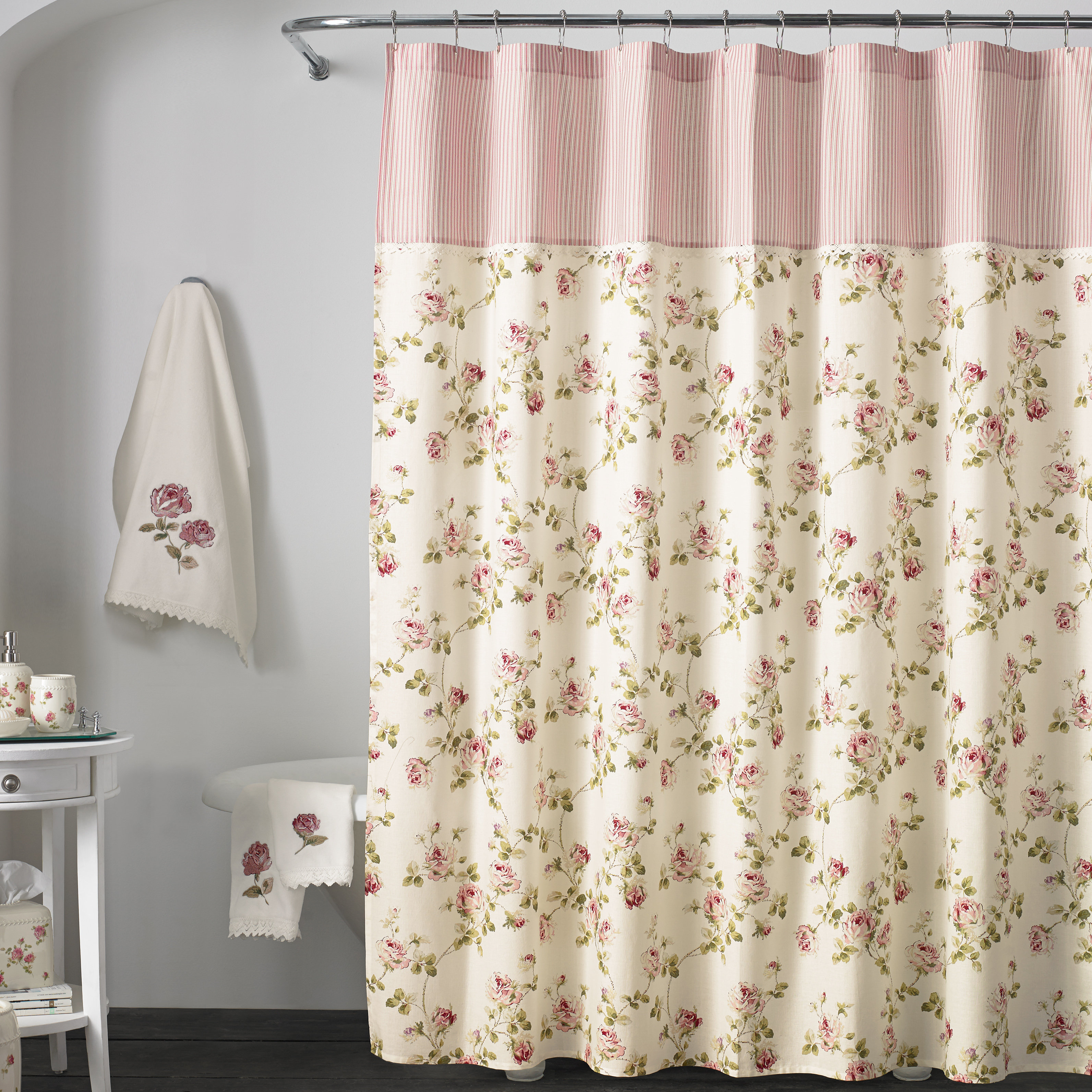 Ophelia Co Rigby Cotton Floral Single Shower Curtain Reviews Wayfairca