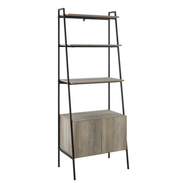 Caldwell Metal and Wood Ladder Bookcase by Williston Forge