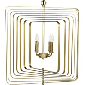Demaclema Metal 4-Light Candle-Style Chandelier