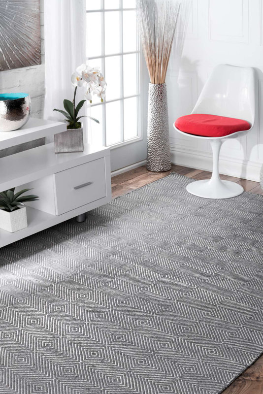 Mercury Row Marcelo Flat Woven Cotton Gray Area Rug Reviews Wayfair Marcelo Flat Woven Cotton Gray Area Rug