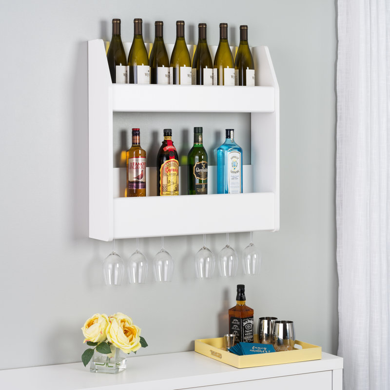Ebern Designs Kinard 24 Bottle Wall Mounted Wine Bottle ...