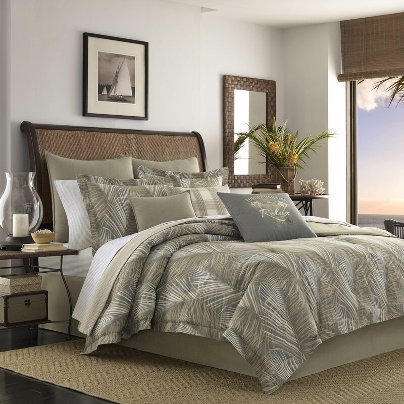 Tommy Bahama Home Raffia Palms Single Reversible Duvet Cover