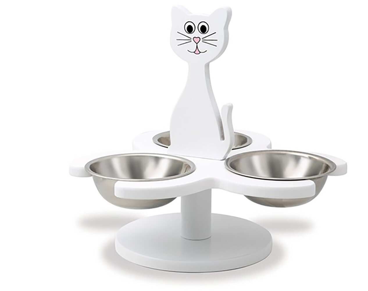 3 bowl raised cat feeder