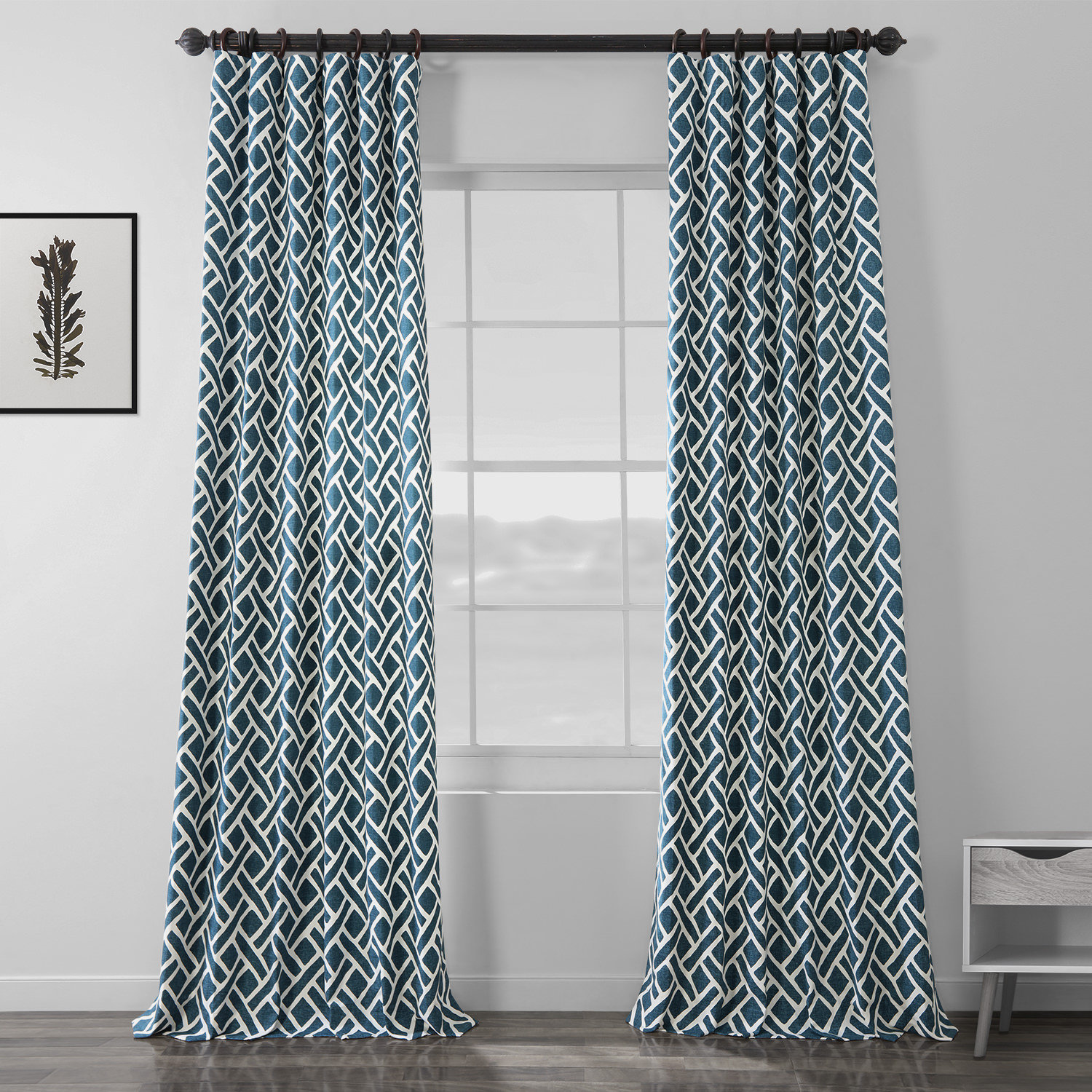 Berumen 100 Cotton Geometric Room Darkening Rod Pocket Single