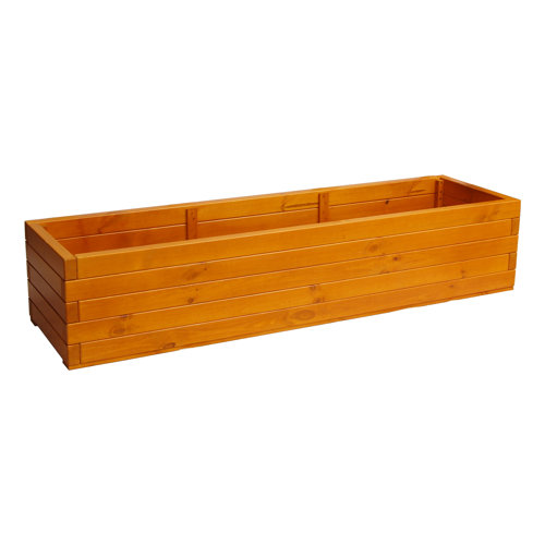 Trough Wooden Planter Box Freeport Park Size: 28 cm H x 90 cm W x 32 cm D