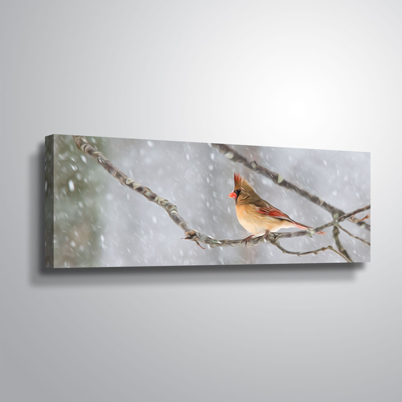 Charlton Home Her Winter Red Graphic Art Print On Canvas Wayfair