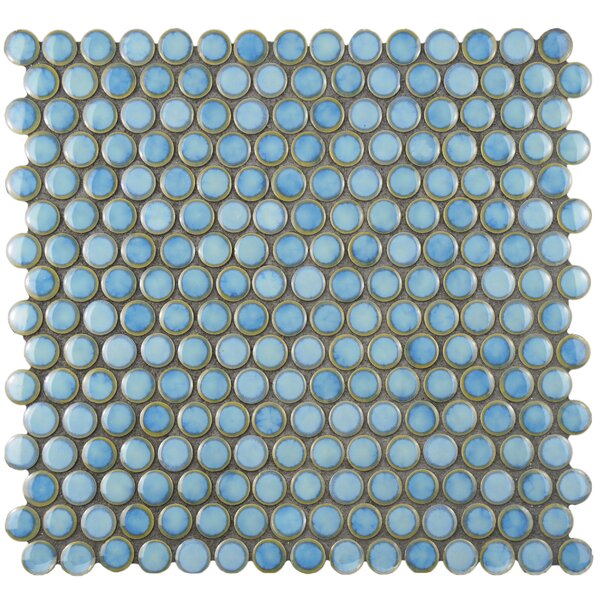 Penny 0.8 x 0.8 Porcelain Mosaic Tile in Marine by EliteTile