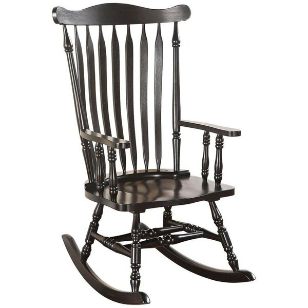 Levin Wooden Rocking Chair By August Grove