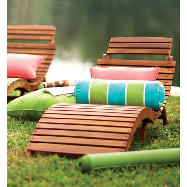 Tifany Wood Outdoor Chaise Lounge by Beachcrest Home
