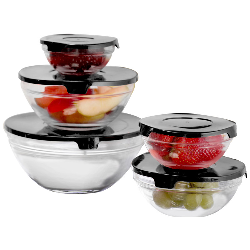Wayfair Basics™ Wayfair Basics Glass 5 Container Food Storage Set & Reviews Wayfair