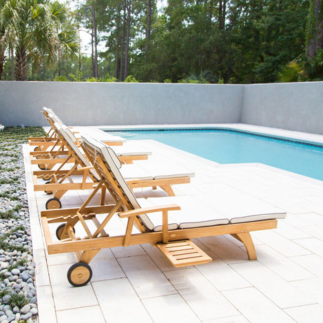 Teak Chaise Lounge Chairs chicteak bahama teak chaise lounge & reviews | wayfair Teak Chaise Lounge Chairs chicteak bahama teak chaise lounge & reviews | wayfair