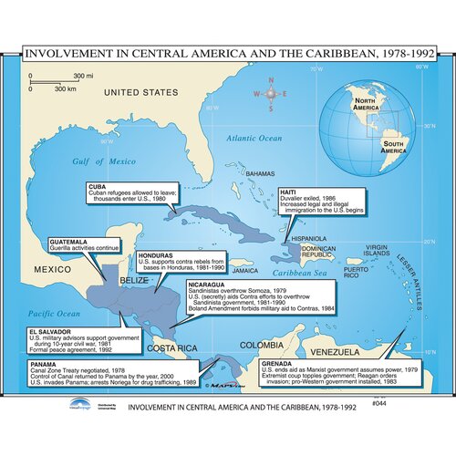 Universal Map U S History Wall Maps U S Intervention In Latin