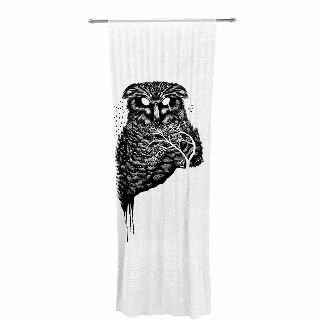 East Urban Home Barmalisirtb Autumn Owl Decorative Wildlife Sheer