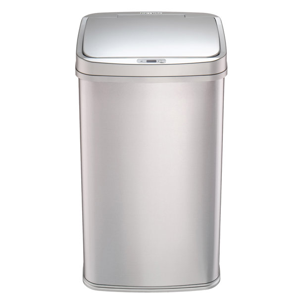 Black Pail Waste Basket 3.3Gal Garbage Can Bath Room Kitchen Metal Trash Bucket