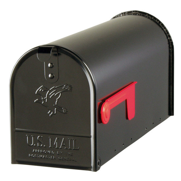 Elite 7 in x 9 in Steel  Post Mounted Mailbox by Gibraltar Mailboxes