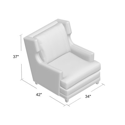 Dunhill 34 Wide Top Grain Leather Armchair Omnia Leather Body Fabric Eugene Espresso Leg Color Espresso Nailhead Detail Small Chrome Touching