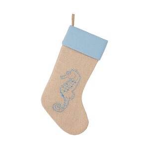 Seahorse Linen Stocking