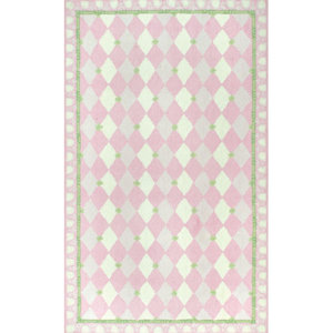 Hand-Hooked Pink Kids Rug