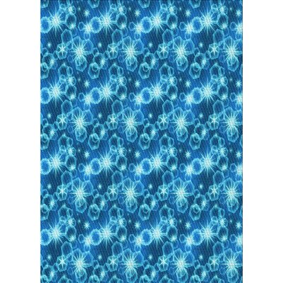 Geometric Light Blue/Brown Area Rug East Urban Home Rug Size: Rectangle 8' x 10'