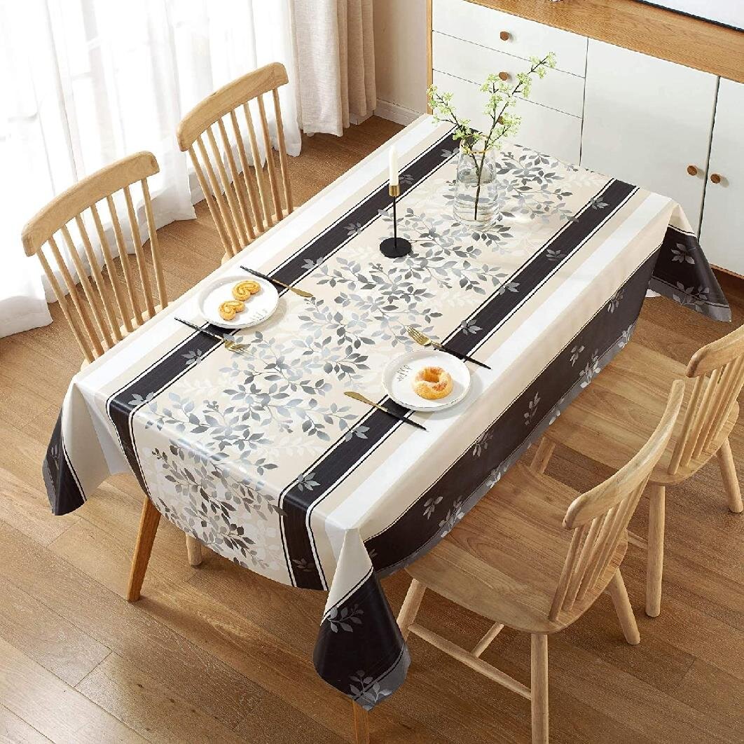 Oilcloth Tablecloth PVC Vinyl Rectangle Wipe Clean Garden Dining Kitchen MODERN