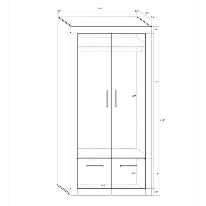 Ebern Designs Suffield Wardrobe Armoire Wayfair Ca